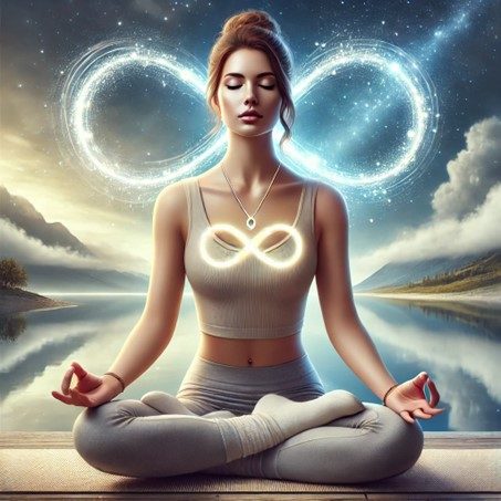 Méditation avec le symbole de l'infini