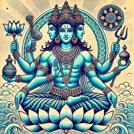 Vishnu  DIVINITE de la mythologie au yoga