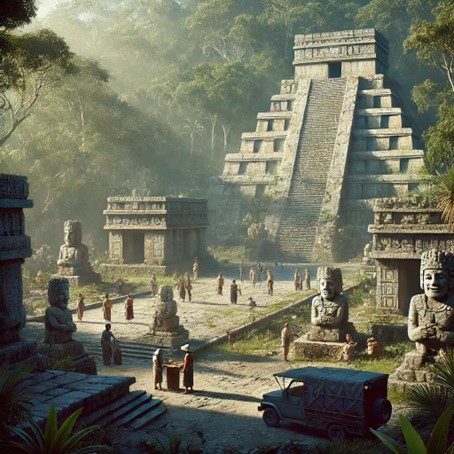 monuments et temples spirituels des mayas.