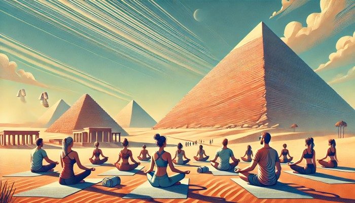 méditation autour des pyramides d Egypte