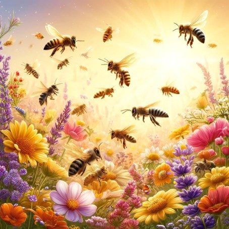 l'abeille symbole spirituel avec la nature